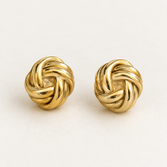 Luxe Interwoven Gold Knot Earrings