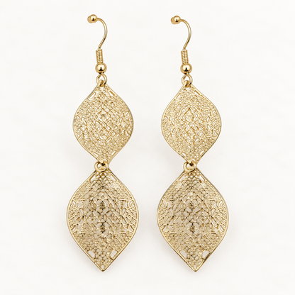 Double Teardrop Filigree Earrings